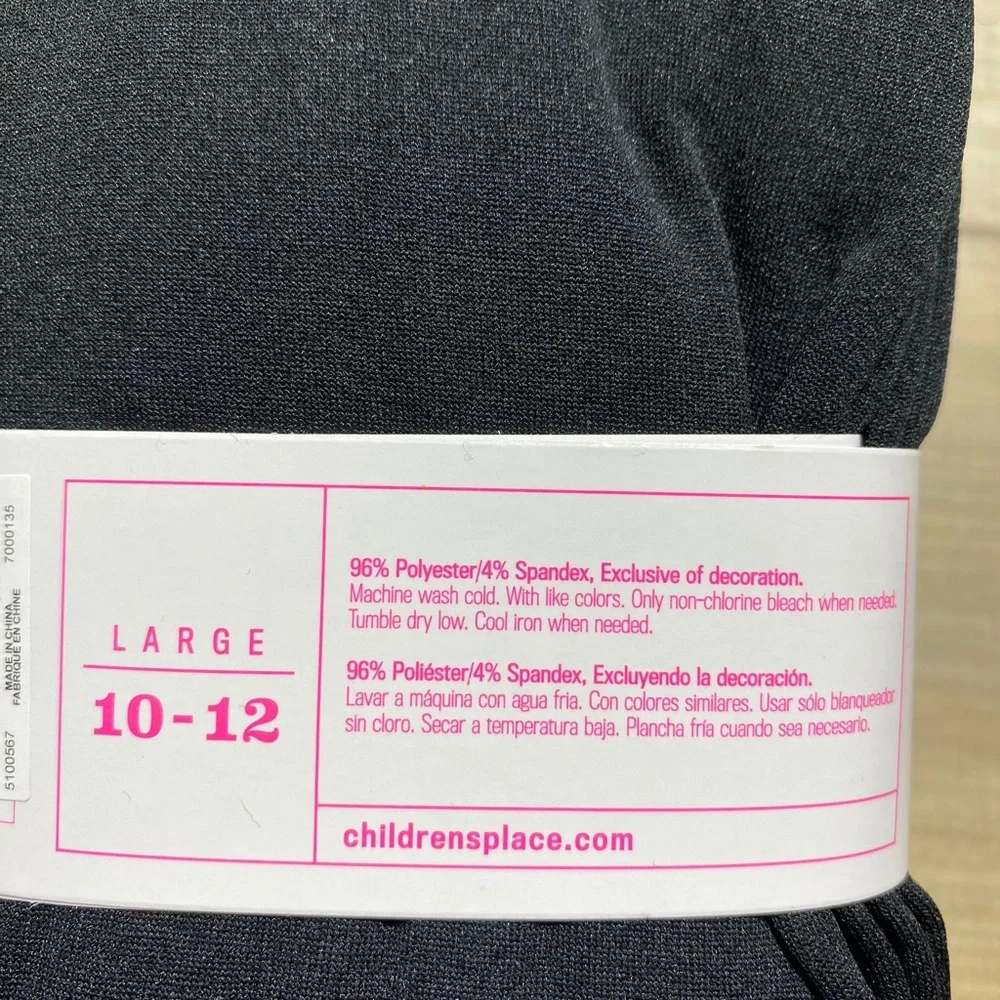 The Children's Place Girls' Lace-Up Soft Fleece Lined Leggings‎ Size Large 10/12